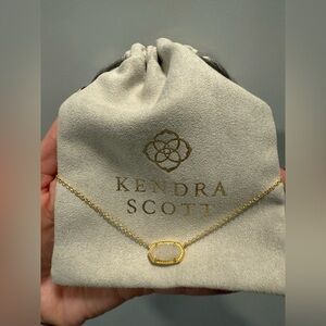 Kendra Scott Gold Necklace with Iridescent Stone